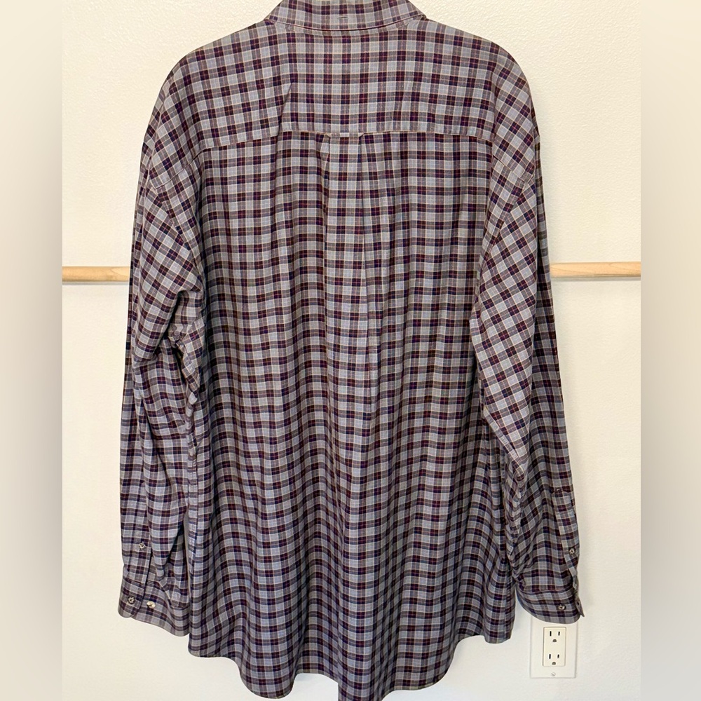 Nordstrom‎ Men’s 100% Cotton Button Down Grey Blue Size XLL - Picture 3 of 8